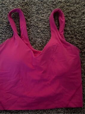 lululemon athletica Magenta V-Neck Sports Crop Tank